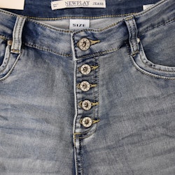 Jeans Jogger med Knappar BLÅ - Newplay