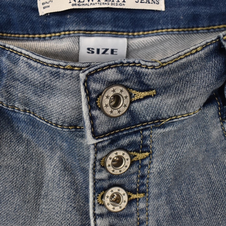 Jeans Jogger med Knappar BLÅ - Newplay