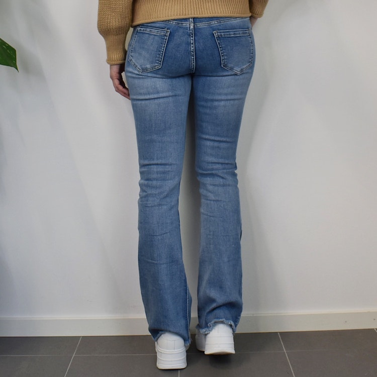 Jeans Flare med fransar DENIM - Newplay