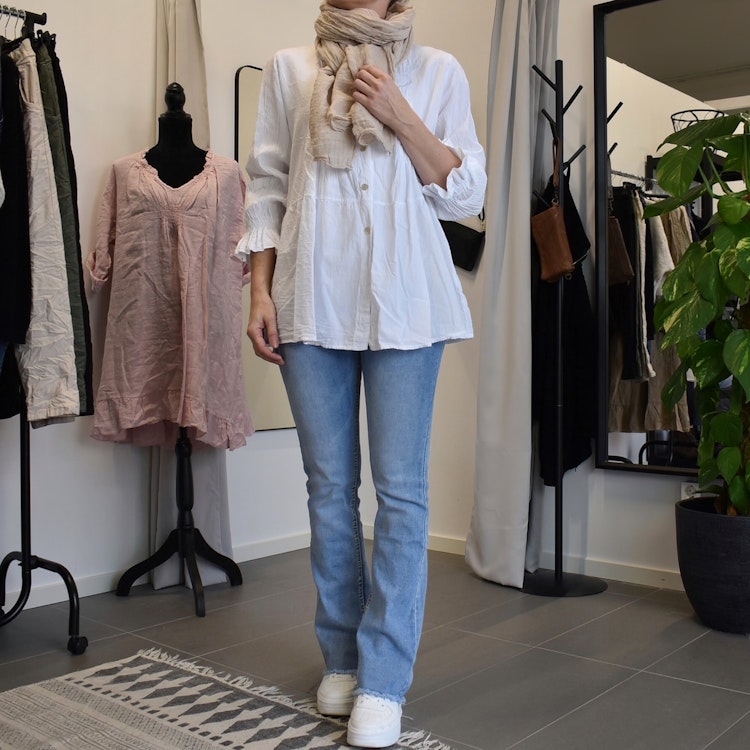 Jeans Flare med fransar DENIM - Newplay