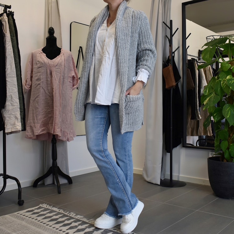 Jeans Flare med fransar DENIM - Newplay