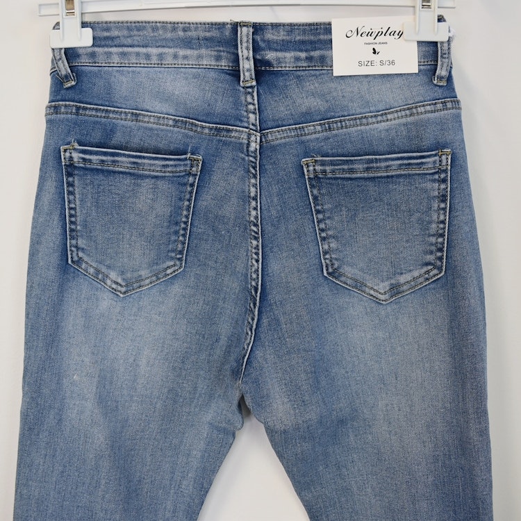 Jeans Flare med fransar DENIM - Newplay