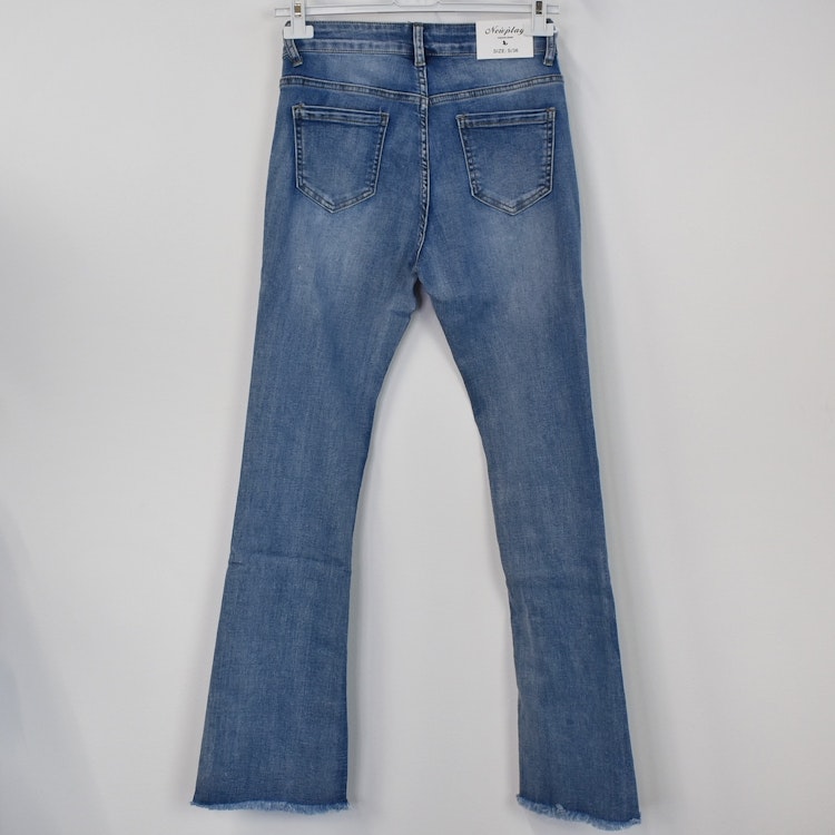 Jeans Flare med fransar DENIM - Newplay