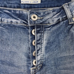 Jeans med revär BLÅ - Place du Jour