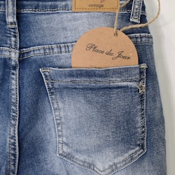 Jeans med revär BLÅ - Place du Jour