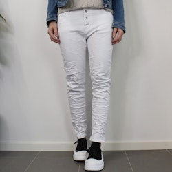 Jeans med knappar VIT - Newplay