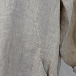 Kort skjortklänning i linne BEIGE