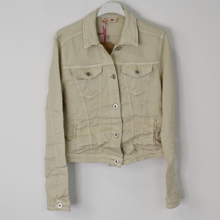 Jeansjacka med knappar BEIGE - Place du Jour