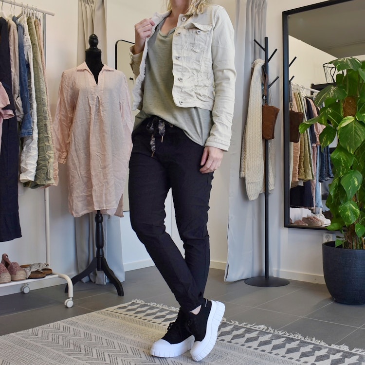 Jeansjacka med knappar BEIGE - Place du Jour