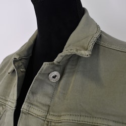 Jeansjacka med knappar KAKI - Place du Jour