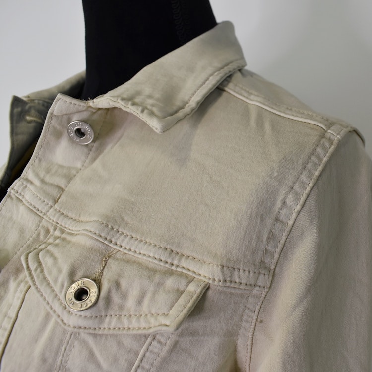 Jeansjacka med knappar BEIGE - Place du Jour