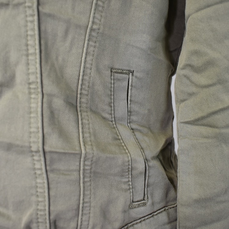 Jeansjacka med knappar KAKI - Place du Jour