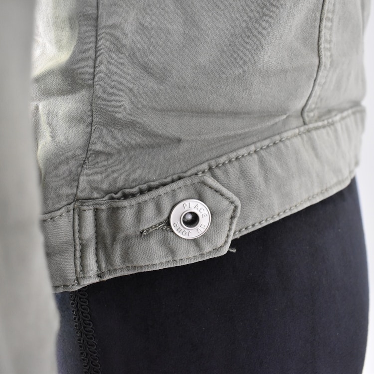 Jeansjacka med knappar KAKI - Place du Jour