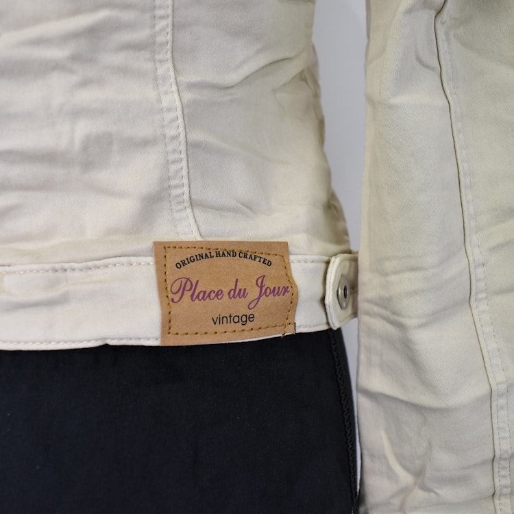 Jeansjacka med knappar BEIGE - Place du Jour