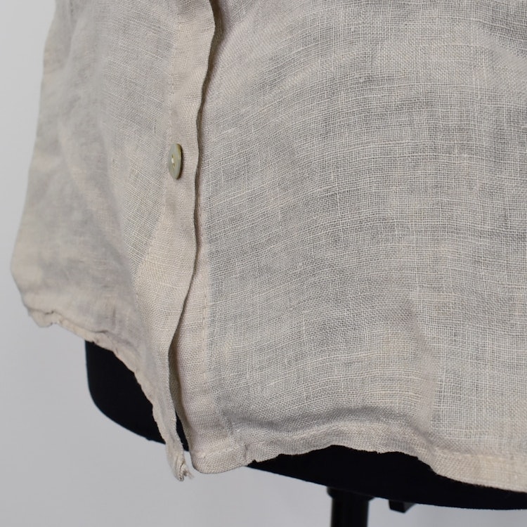 Linneblus Mira med axelvaddar BEIGE - Stajl Agenturer