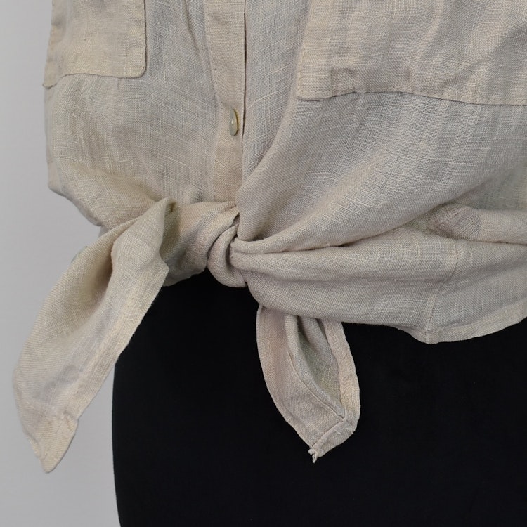 Linneblus Mira med axelvaddar BEIGE - Stajl Agenturer