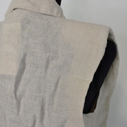 Linneblus Mira med axelvaddar BEIGE - Stajl Agenturer
