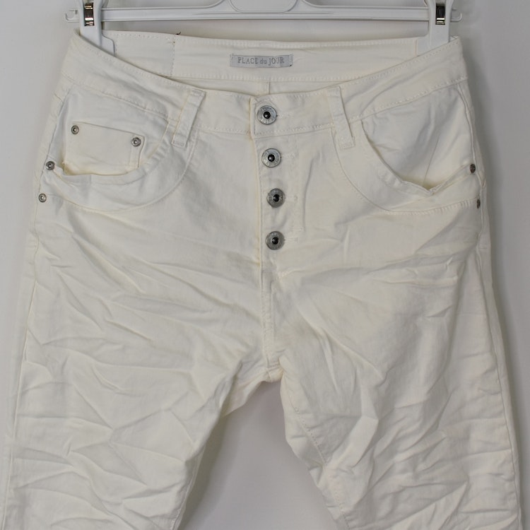 Jeans med knappar ECRU - Place du Jour