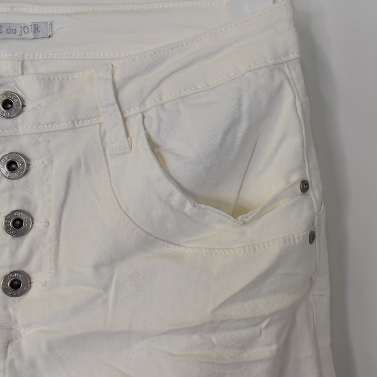 Jeans med knappar ECRU - Place du Jour