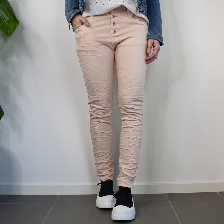 Jeans med knappar NUDE - Place du Jour