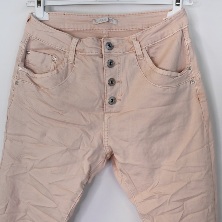 Jeans med knappar NUDE - Place du Jour