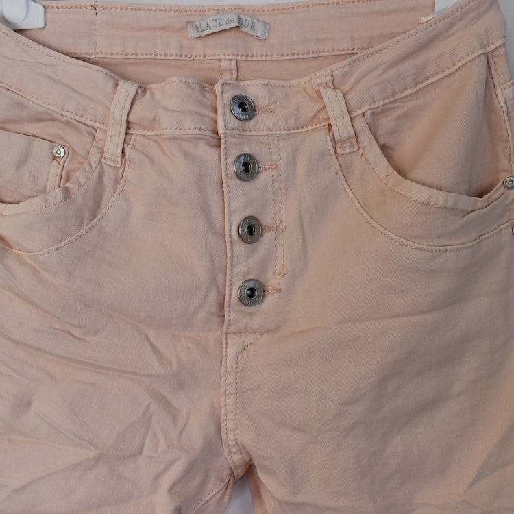 Jeans med knappar NUDE - Place du Jour
