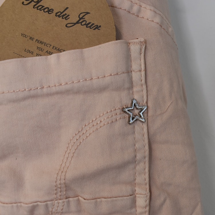 Jeans med knappar NUDE - Place du Jour