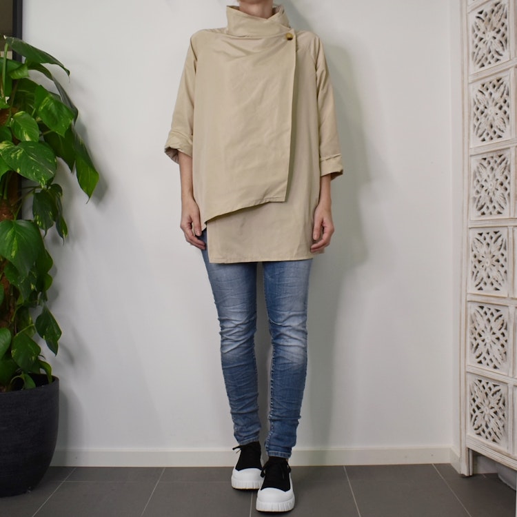 Poncho-tunika BEIGE