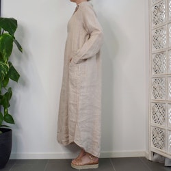 Linneklänning Vera Over Sized BEIGE - Stajl Agenturer