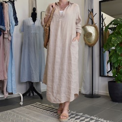 Linneklänning Vera Over Sized BEIGE - Stajl Agenturer