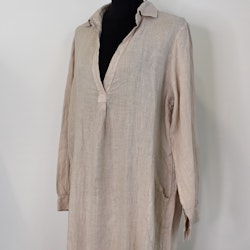 Linneklänning Vera Over Sized BEIGE - Stajl Agenturer