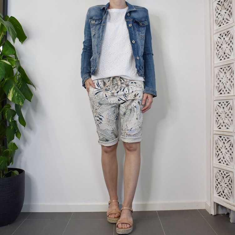 Shorts Capri Mönstrade BEIGE