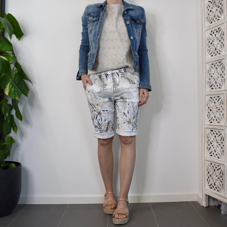 Shorts Capri Mönstrade VIT