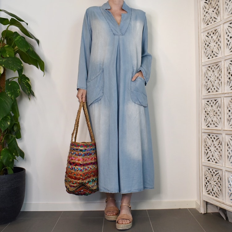 Klänning Amalia DENIM - Stajl Agenturer