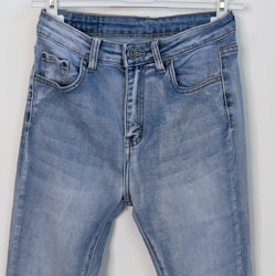 Jeans Flare med fransar LJUS BLÅ - 3D Denim