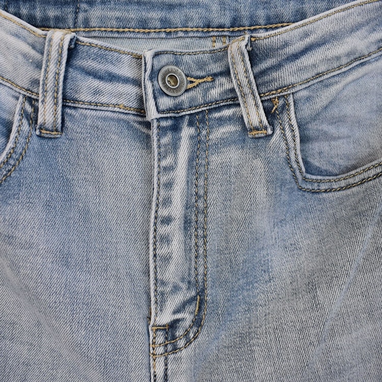 Jeans Flare med fransar LJUS BLÅ - 3D Denim