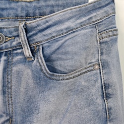 Jeans Flare med fransar LJUS BLÅ - 3D Denim