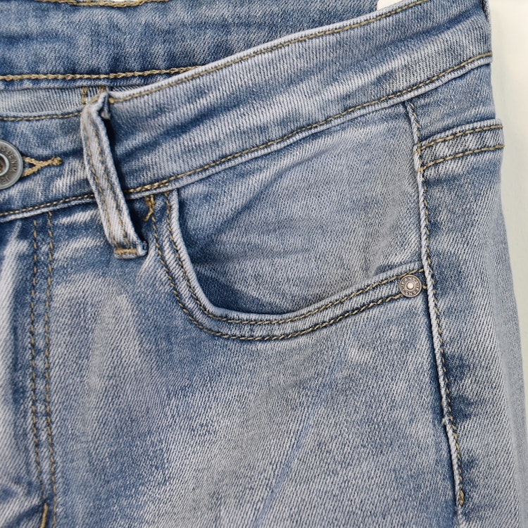 Jeans Flare med fransar LJUS BLÅ - 3D Denim
