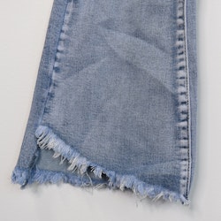 Jeans Flare med fransar LJUS BLÅ - 3D Denim