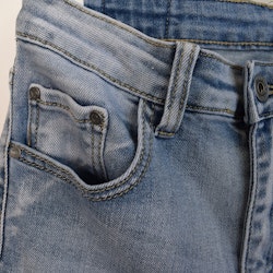 Jeans Flare med fransar LJUS BLÅ - 3D Denim