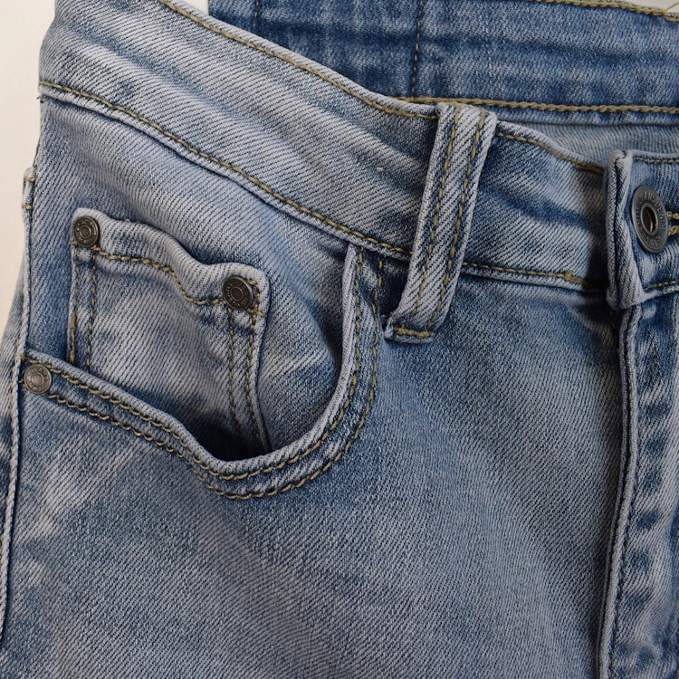 Jeans Flare med fransar LJUS DENIM - 3D Denim