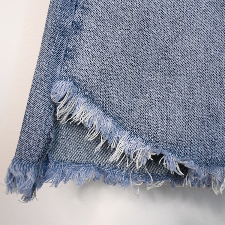 Jeans Flare med fransar LJUS BLÅ - 3D Denim