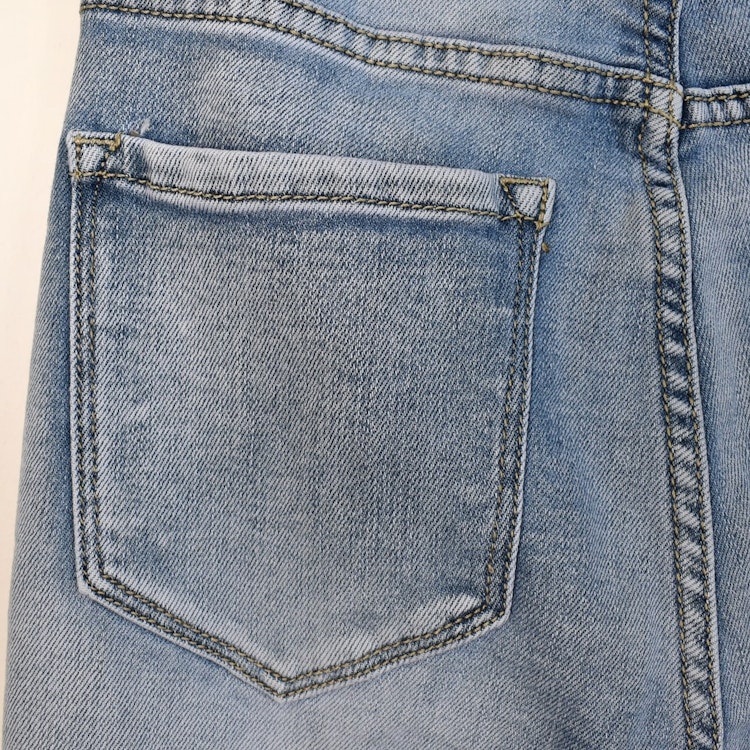 Jeans Flare med fransar LJUS BLÅ - 3D Denim