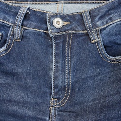 Jeans Shortcut med fransar SLITEN MÖRK BLÅ - 3D Denim
