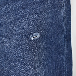 Jeans Shortcut med fransar SLITEN MÖRK BLÅ - 3D Denim