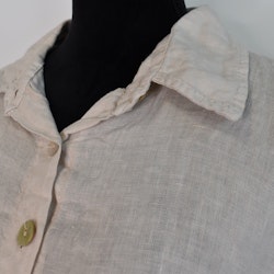 Linneskjorta med knappar BEIGE