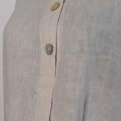 Linneskjorta med knappar BEIGE