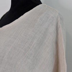 Linnetunika med volang BEIGE