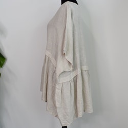 Linnetunika med volang BEIGE
