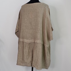 Linnetunika med volang TAUPE